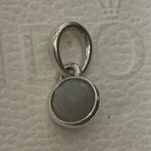Authentic Pandora October Droplet Pendant Charm Opalescent Crystal Retired